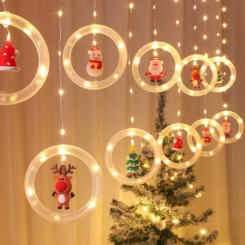 Christmas Window Lights 120 LED Curtain String Lights