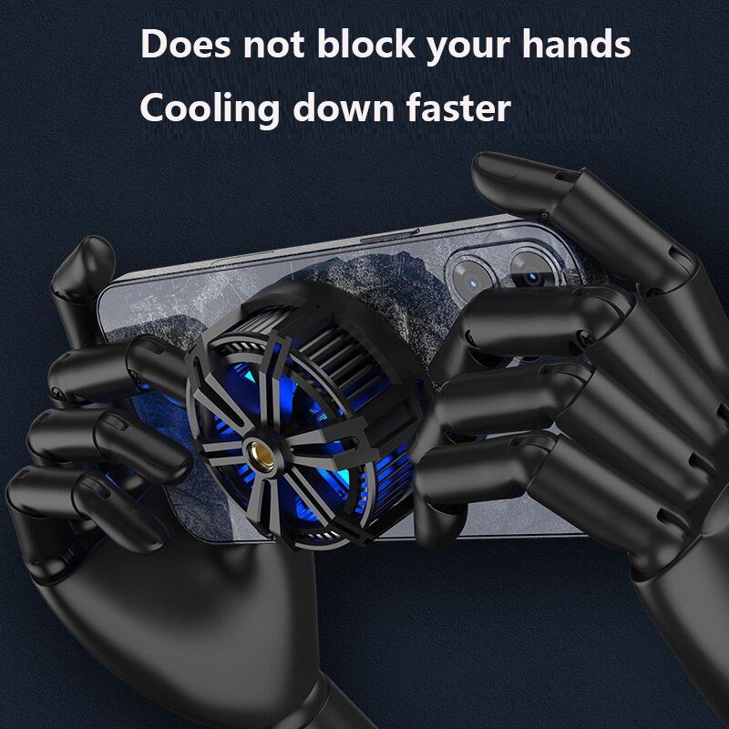 X13 Phone Cooler Radiator Magnetic Holder Wireless Charger Semiconductor Cooling Fan Game Live Bracket RGB 7-blade Fan TYPE-C