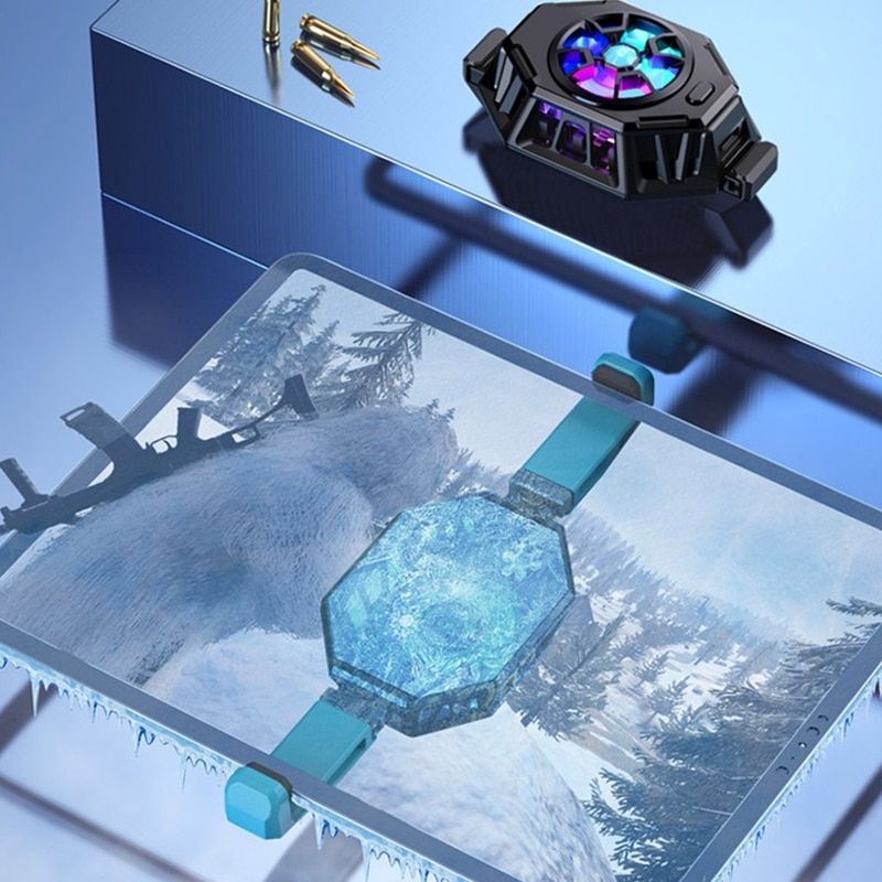 Phone Cooler Cellphone Tablets Radiator Semi-Conductor Turbo Fan Cooling Suitable For  Mini Mobile Live Streaming H8WD