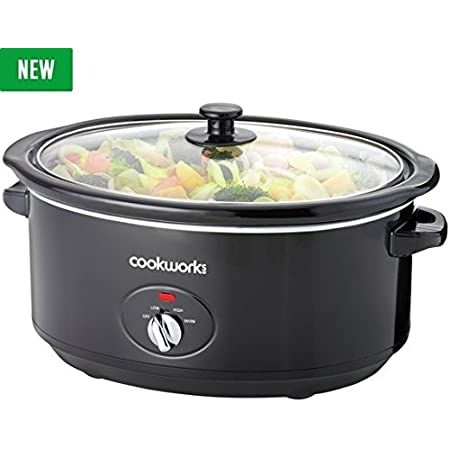6.5L 3 Heat Settings Slow Cooker - Black