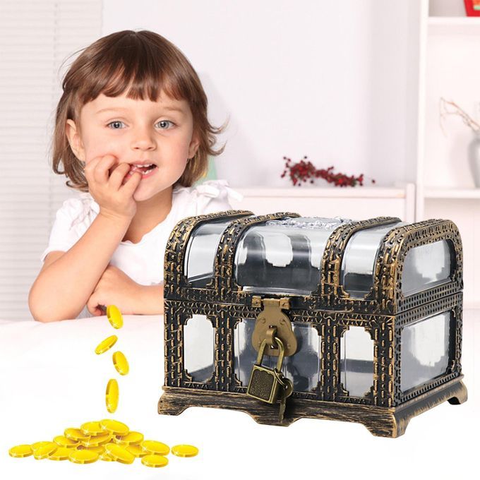 Antique Style Pirate Treasure Chest Clear For Pirate Party B