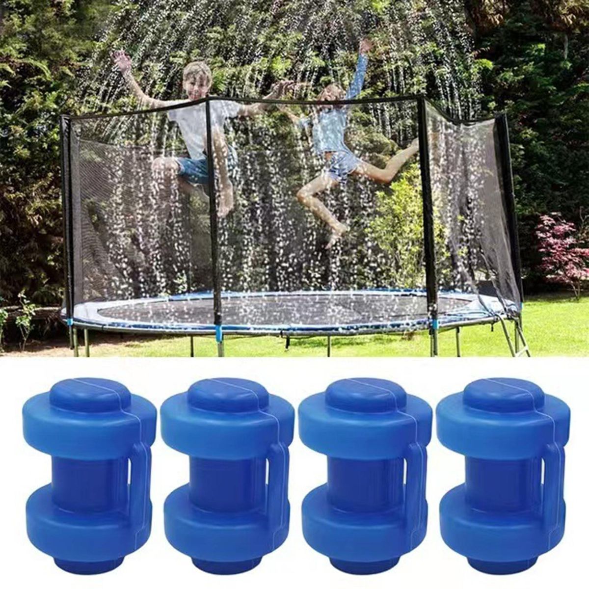 2Pcs Trampoline Cover Trampoline Pole Tips Cover Blue