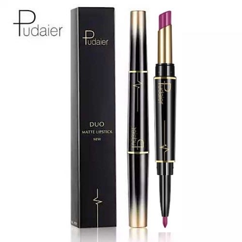 Pudaier Double Head Lip Liner  & Lipstick Pen - 12# - 3.8g