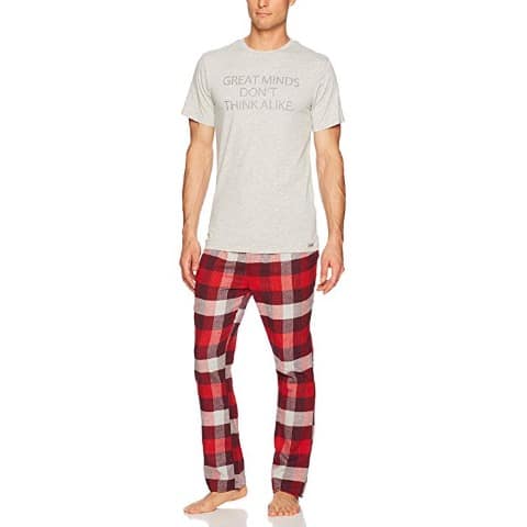 Men's Jersey Pajama Set - Red