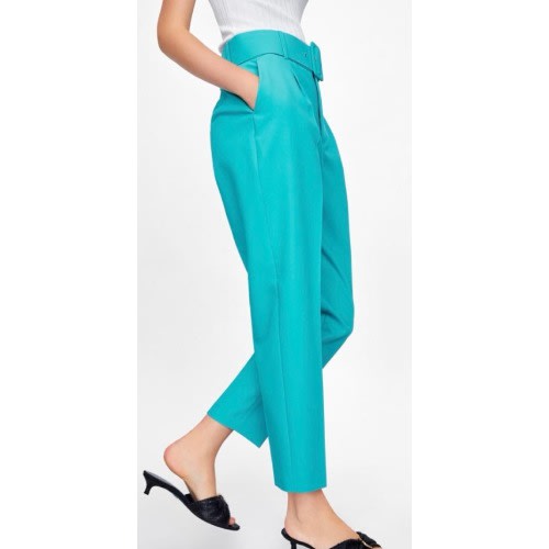 Belted Tapered Trousers