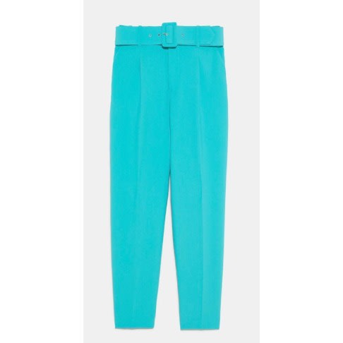 Belted Tapered Trousers