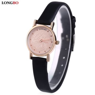 Leather Strap Quartz Watch - 80026L