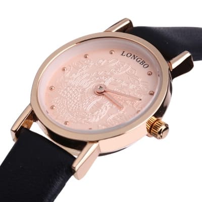 Leather Strap Quartz Watch - 80026L
