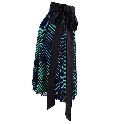 Olumi - Flair Skirt With Belt - Multicolor