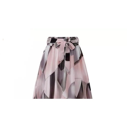 Floral Print Skirt - Beige