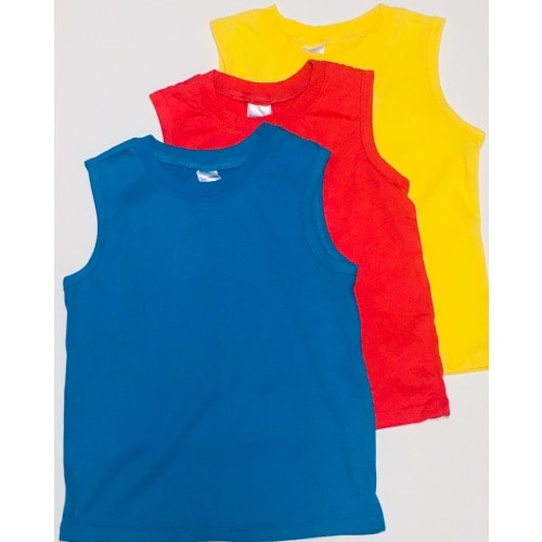 Baby Boys Sleeveless Top - Multi Colour -3 Pack