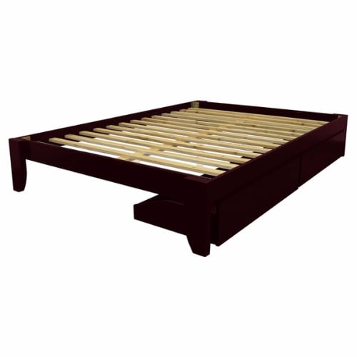 Queen-size Solid Bamboo Wood Platform Bed
