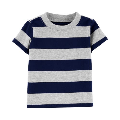 2-piece Striped Tee & Car Shortall Set - 6m