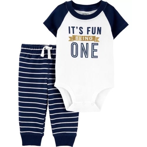 2-piece Fun Being One Bodysuit Pant Set- 18months
