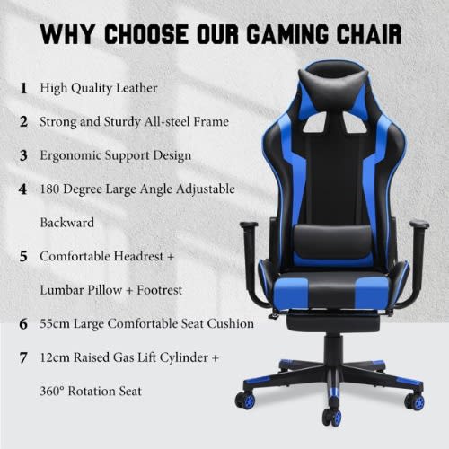 Multipurpose Chair With Lumbar Support Footrest