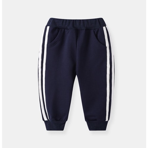 Side Striped Joggers- Blue