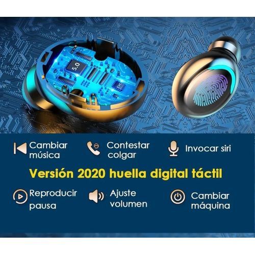 F9 Fingerprint Touch Bluetooth Earphone Power LED 2600mAh