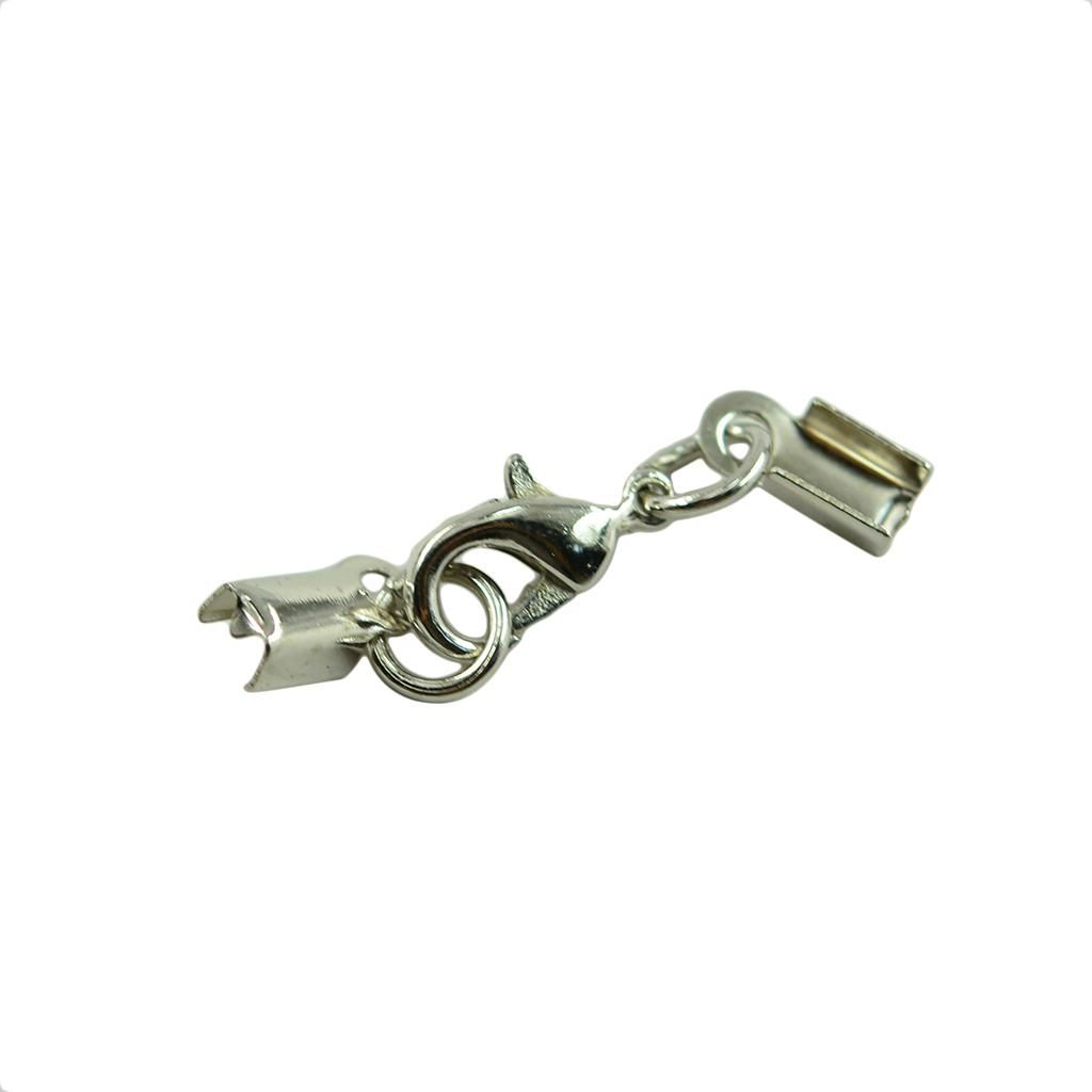 2x 12 Pieces Lobster Claw Clasp Leather Crimpclip End Set