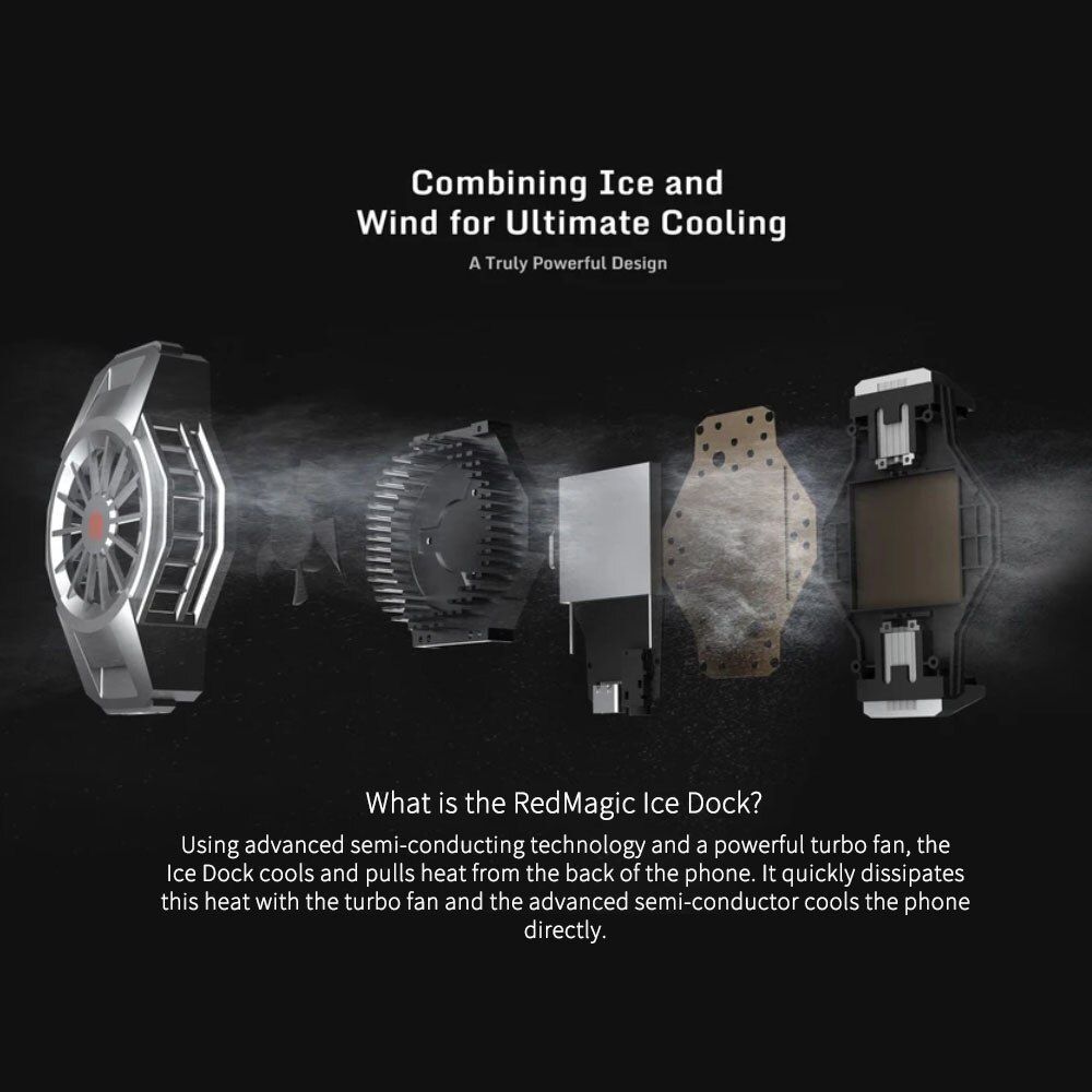 100%  Nubia REDMAGIC Gaming Phone Fan Cooler For Red Magic ICE Dock Fan
