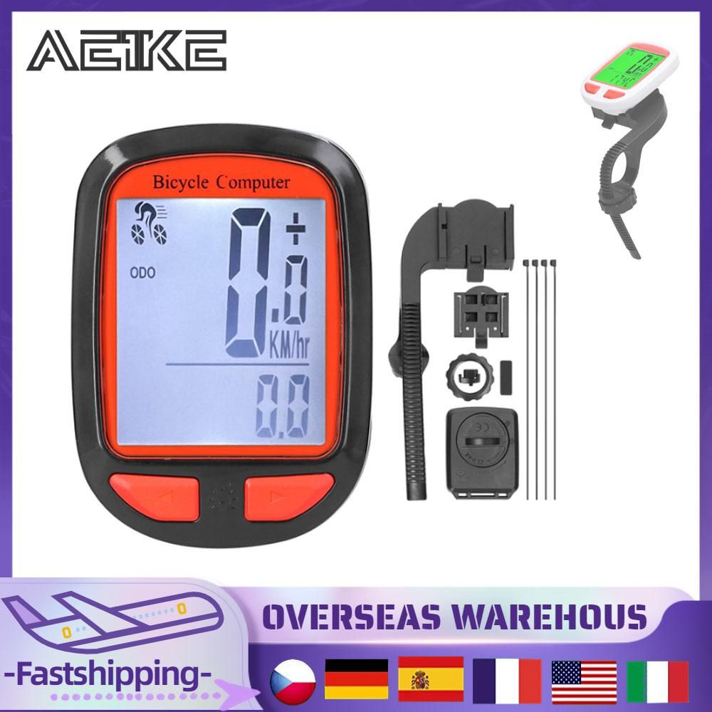 Multifunction Cycling Computer Waterproof LED Digital Bicycle Speedometer Odometer with Backlight Support Auto Wakeup Scan
