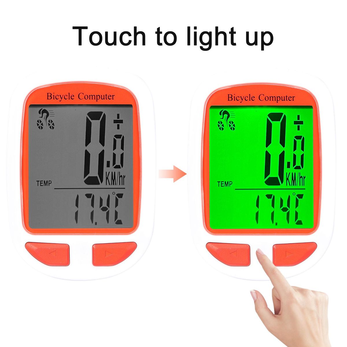 Multifunction Cycling Computer Waterproof LED Digital Bicycle Speedometer Odometer with Backlight Support Auto Wakeup Scan