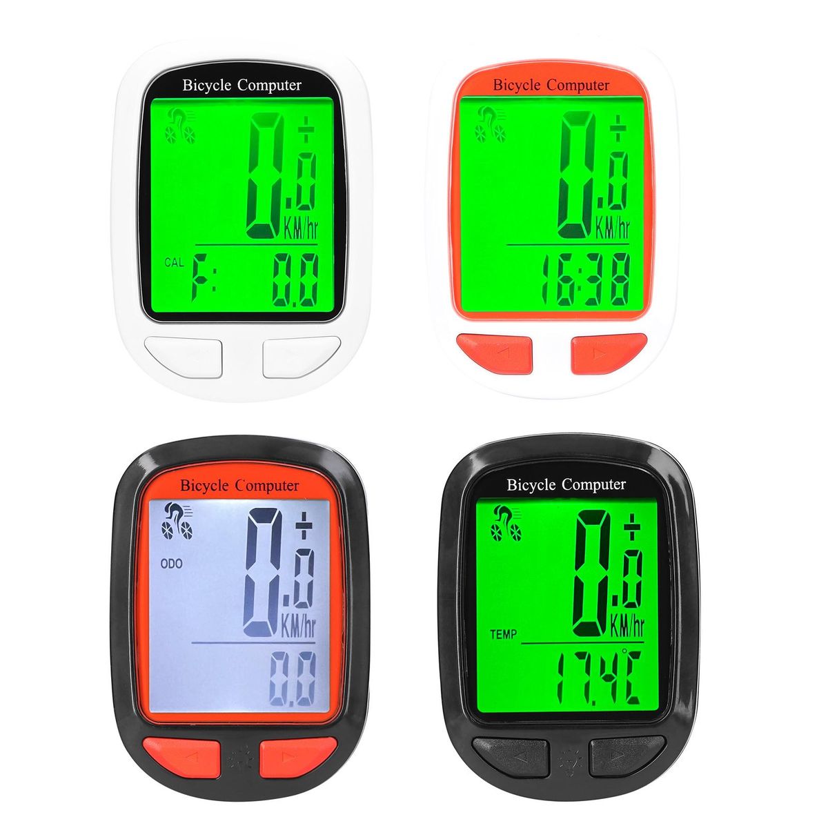 Multifunction Cycling Computer Waterproof LED Digital Bicycle Speedometer Odometer with Backlight Support Auto Wakeup Scan