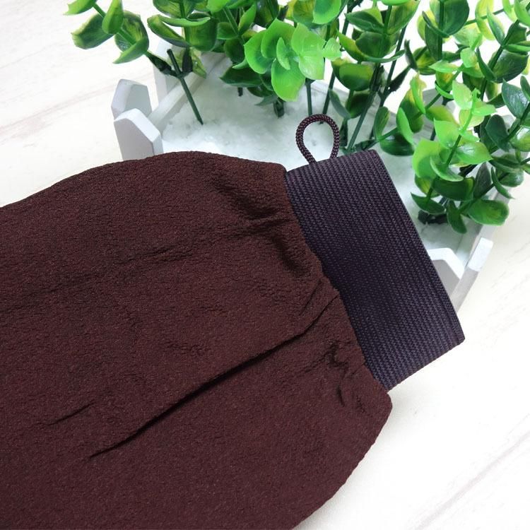 2pcs Bath Shower Sauna Dead Hard Skin Care Exfoliator Exfoliating Massage Mitt Back Scrubber Glove