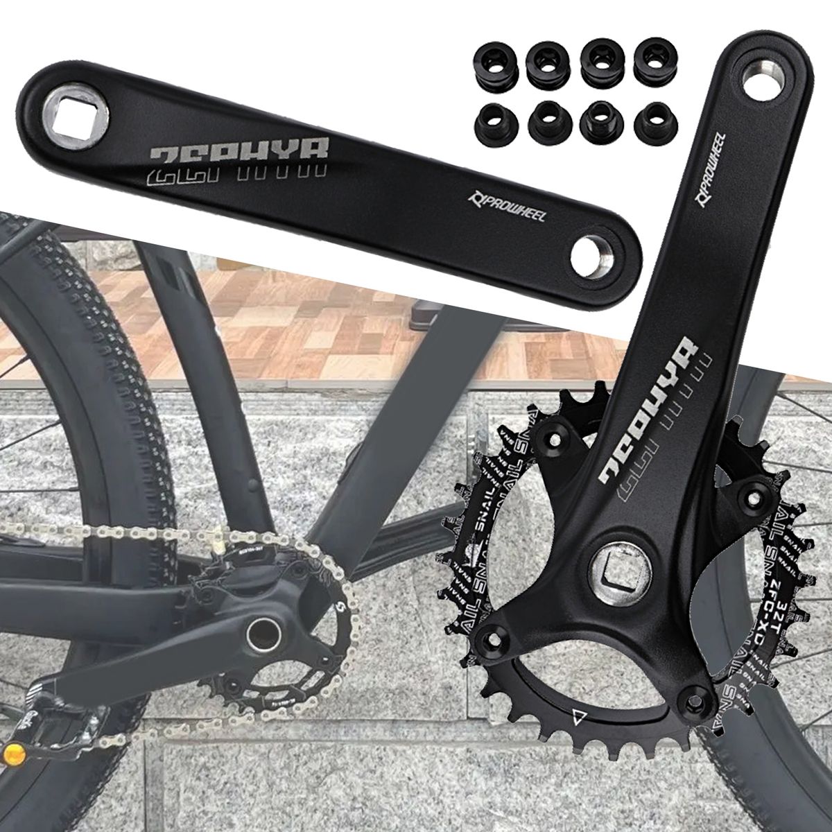 1Pc1 Set Chainring Crankset Square Hole Chainwheel Crank C