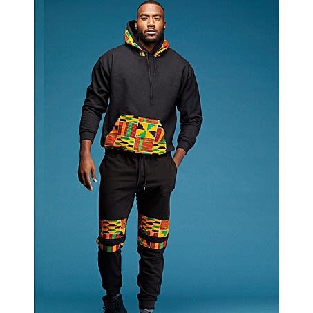 Kente Patched Black Up And Down