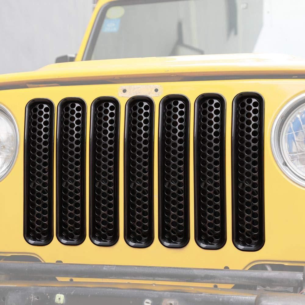 Honeycomb Mesh Front Grill Inserts Kit for 1997-2006 Jeep