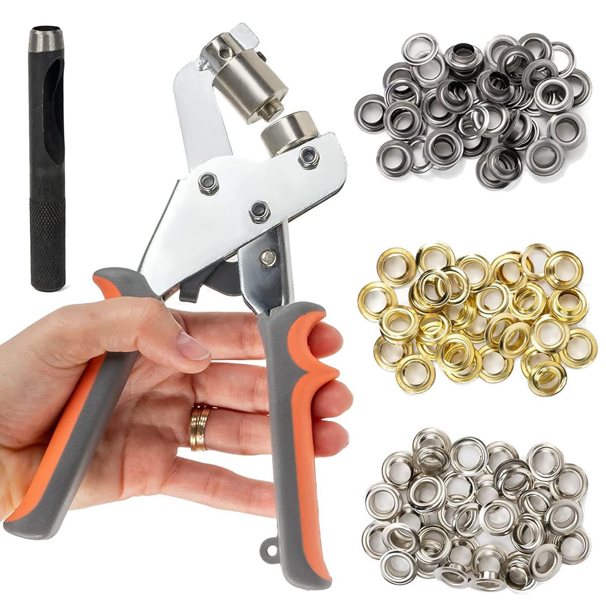 Grommet Tool Kit with 10mm Eyelets Manual Machine Press