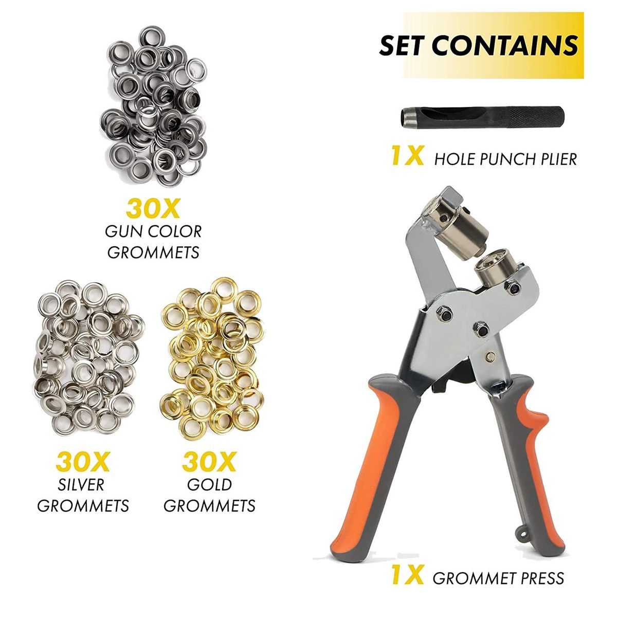 Grommet Tool Kit with 10mm Eyelets Manual Machine Press