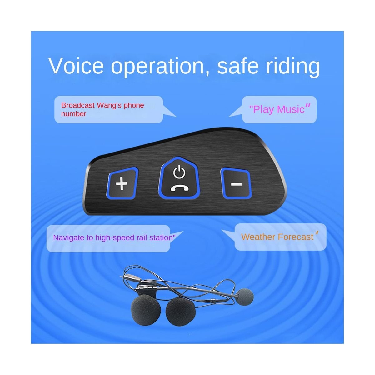 Z18 Motorcycle Helmet Bluetooth Headset BT5.2 IP67 1100Mah