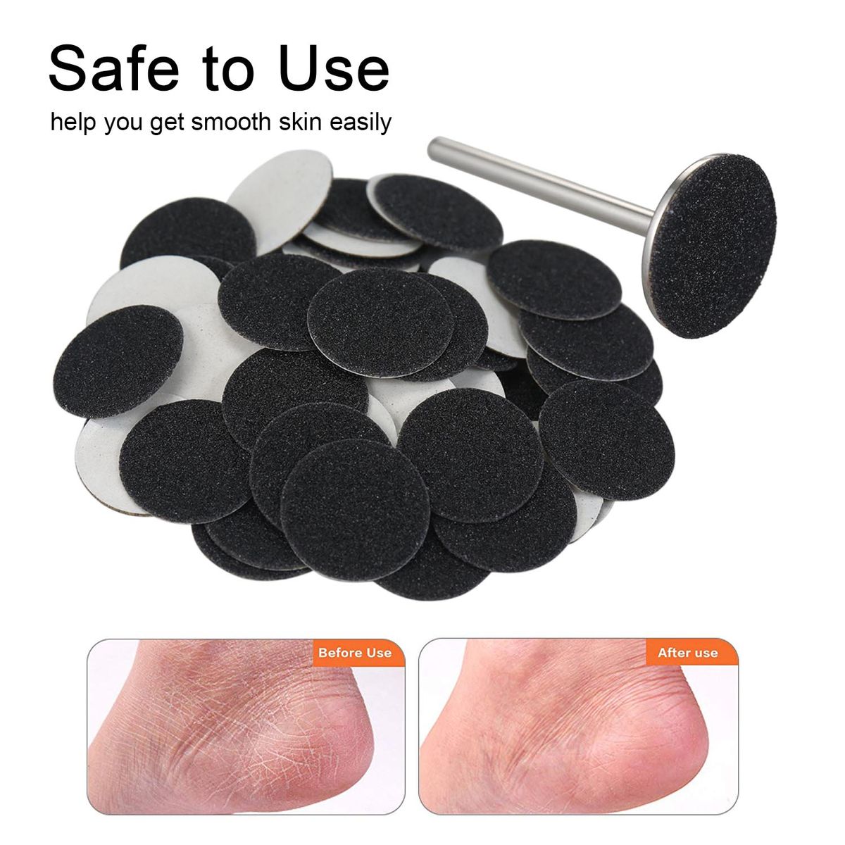 50pcs Replacement Sandpaper Disk For Electric Foot File