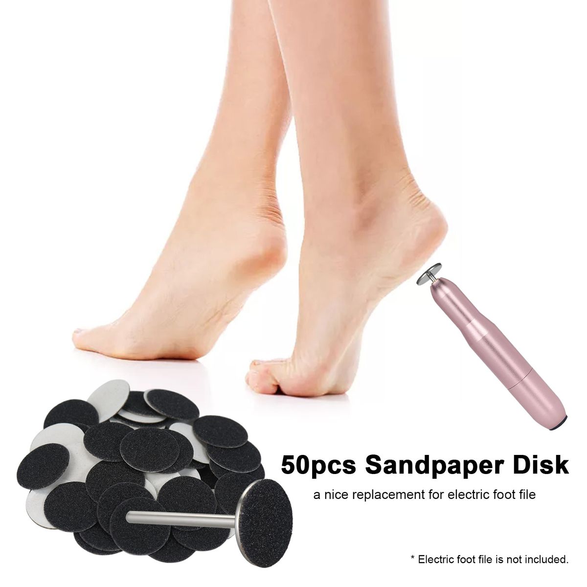 50pcs Replacement Sandpaper Disk For Electric Foot File