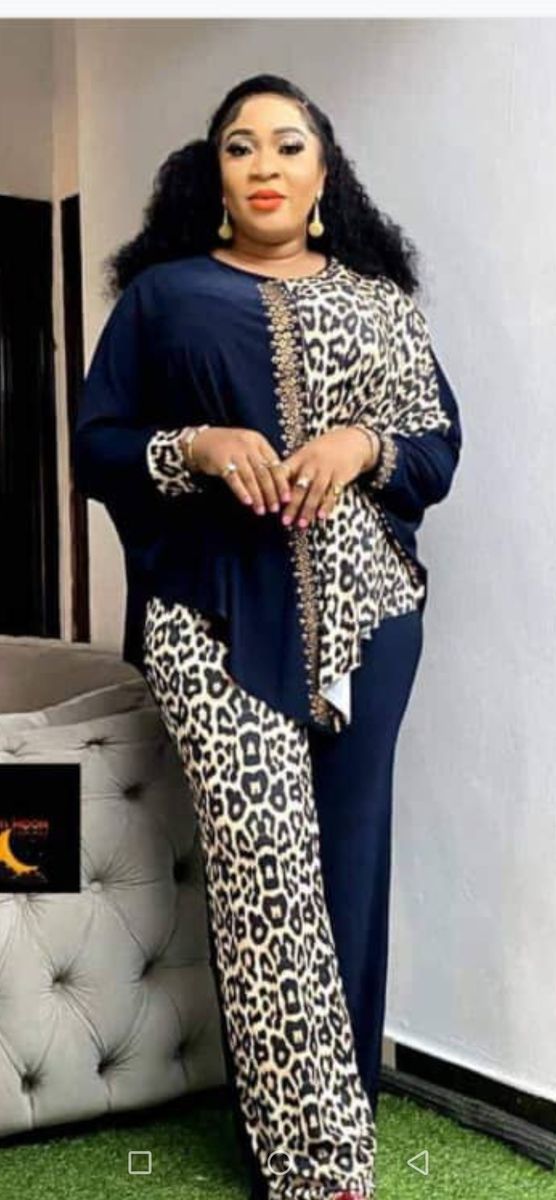 Ladies Beautiful Trouser And Top Navy Blue
