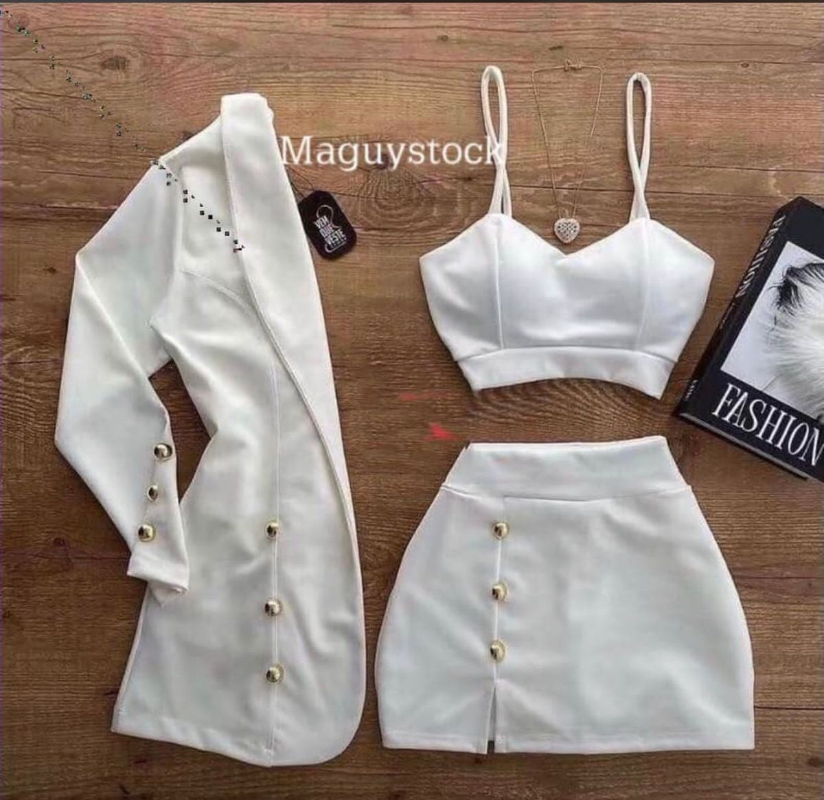 Classic Ladies 2piece Up And Down Skirt Set