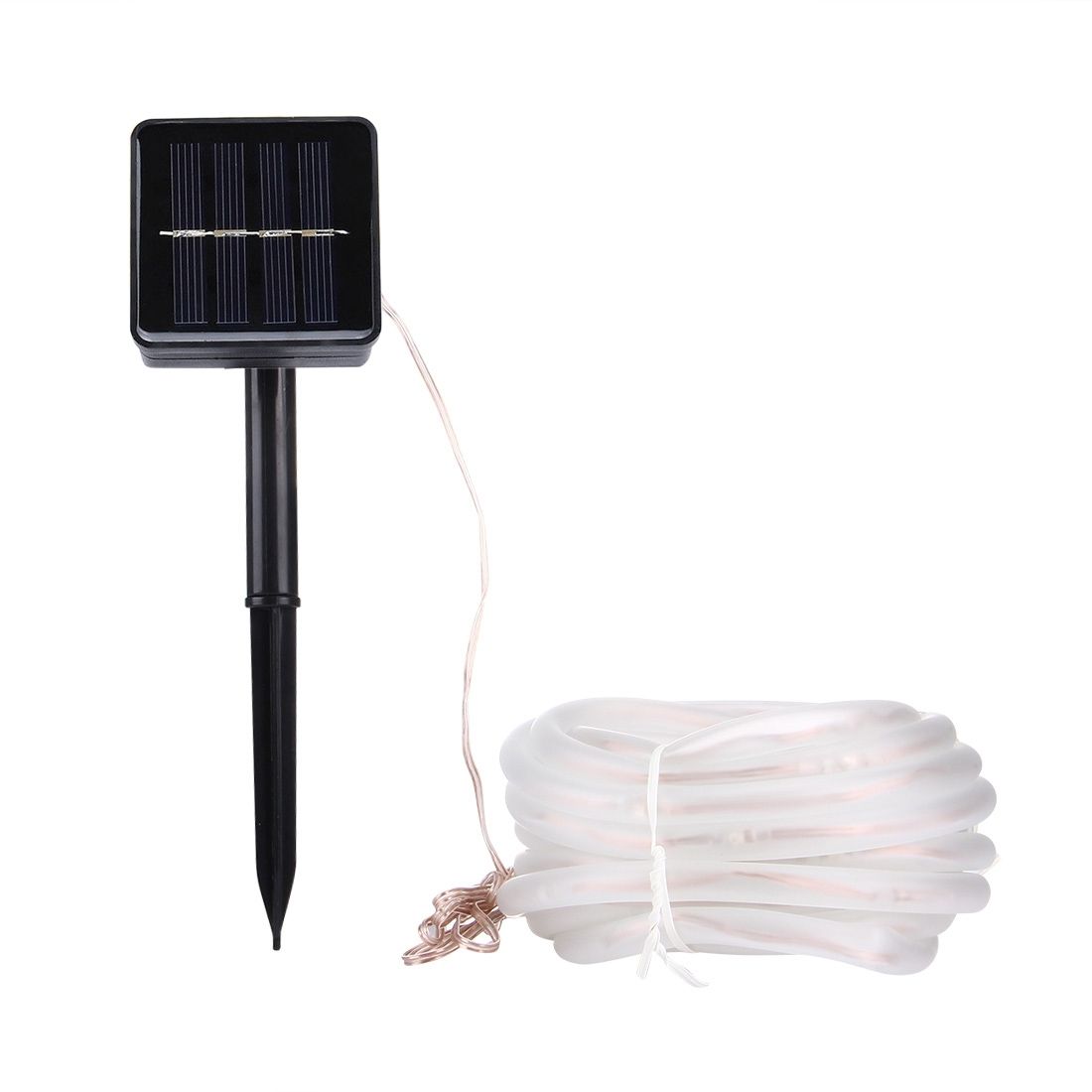 5m 400-600LM Casing Rope Light, Solar Panel  Water Resistant  50 LED With 2m Extended Cable(Blue Light)