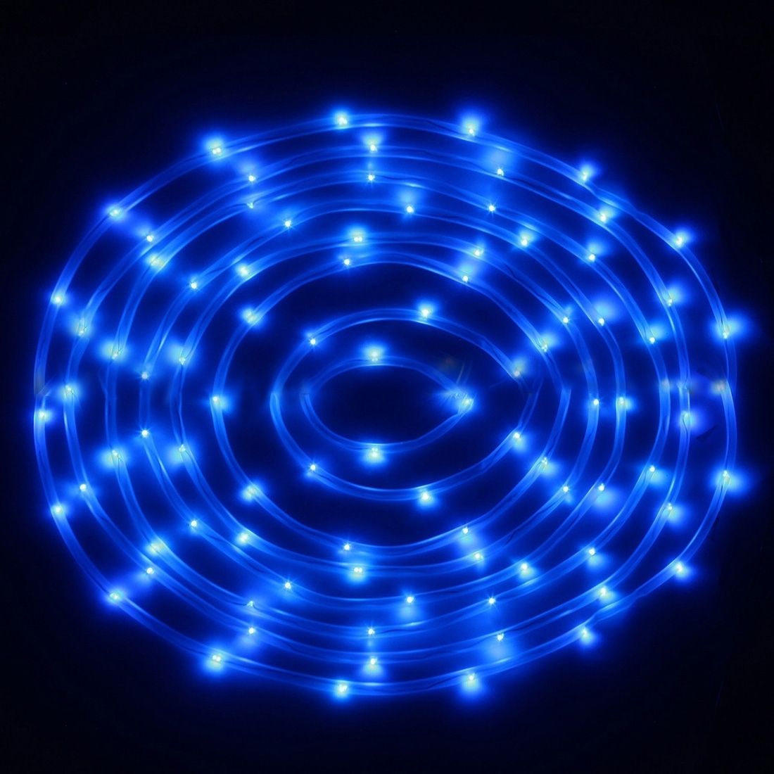 5m 400-600LM Casing Rope Light, Solar Panel  Water Resistant  50 LED With 2m Extended Cable(Blue Light)