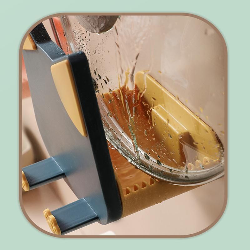 2pcs Free Punching Wall-Mounted Pot Lid Holder Multifunction Hanging Holder For Cutting Board Shelf Plastic Kitchen Storage Rack