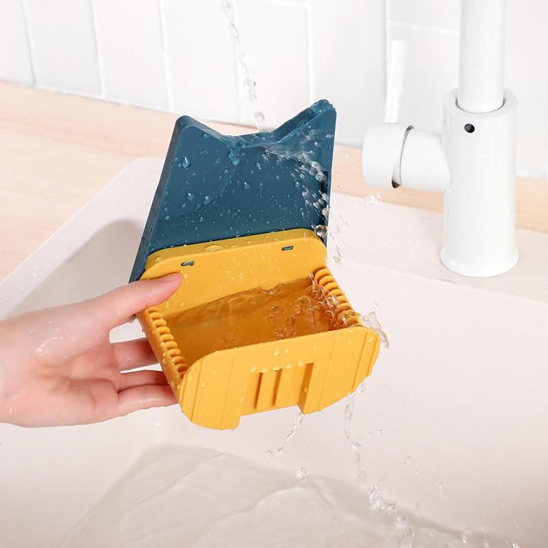 2pcs Free Punching Wall-Mounted Pot Lid Holder Multifunction Hanging Holder For Cutting Board Shelf Plastic Kitchen Storage Rack