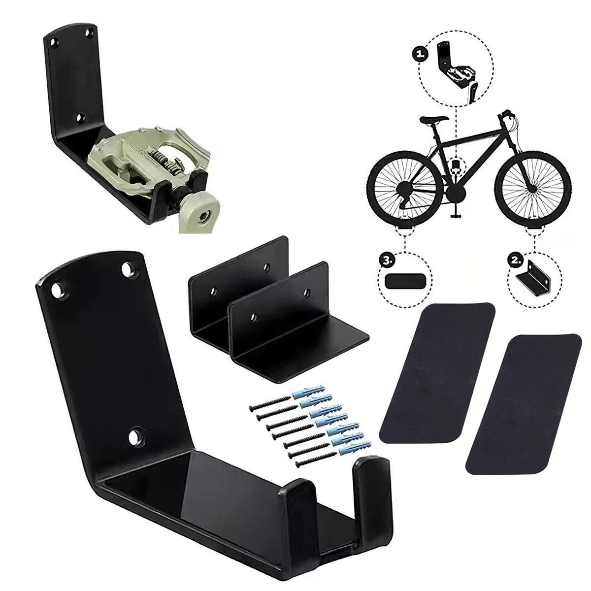 Bike Stand Wall Mount Holder Heavy Duty Bicycle Mountain Bike Storage