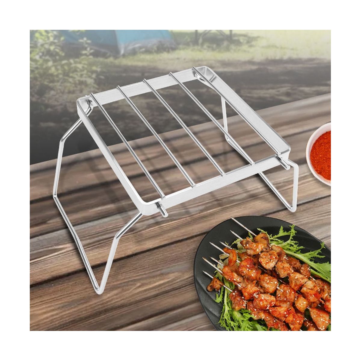 Multifunctional Folding Campfire Grill Portable Stainless