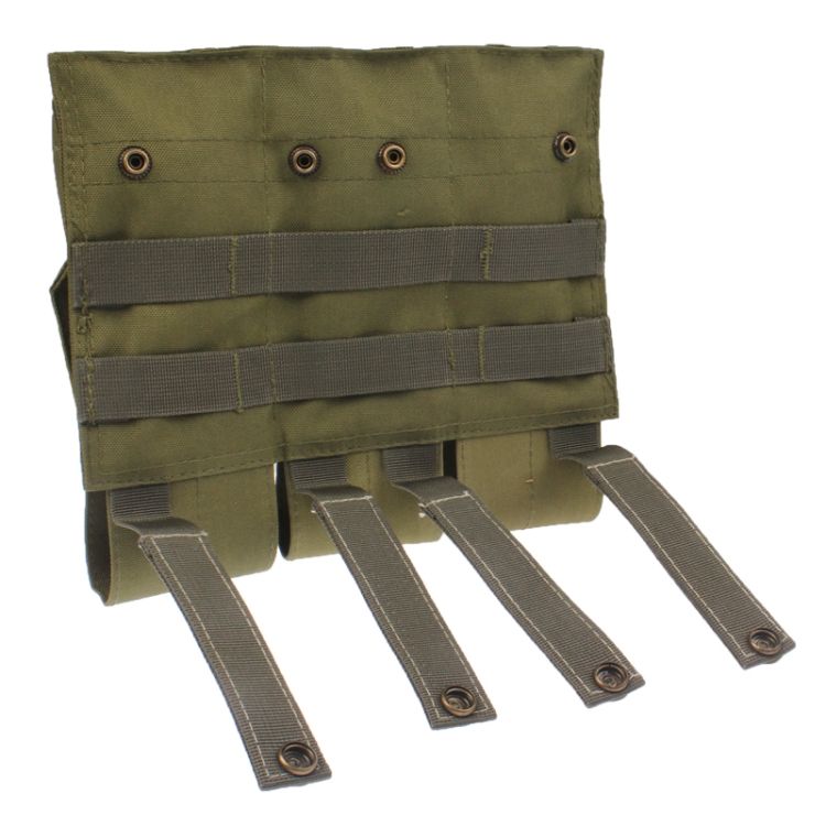 Triple Canvas Clips Pouch With Hook And Loop Fastener & Quick Release Buckles