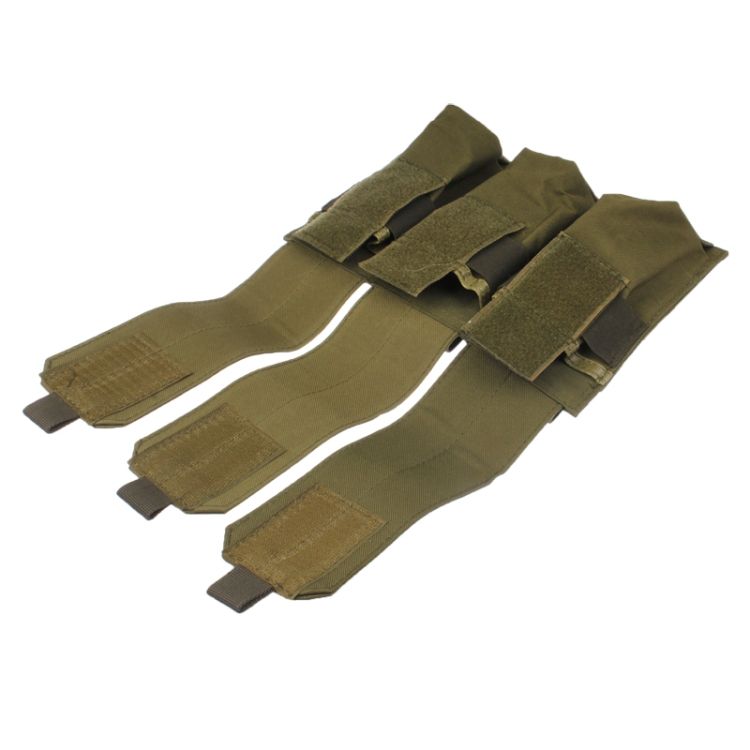 Triple Canvas Clips Pouch With Hook And Loop Fastener & Quick Release Buckles