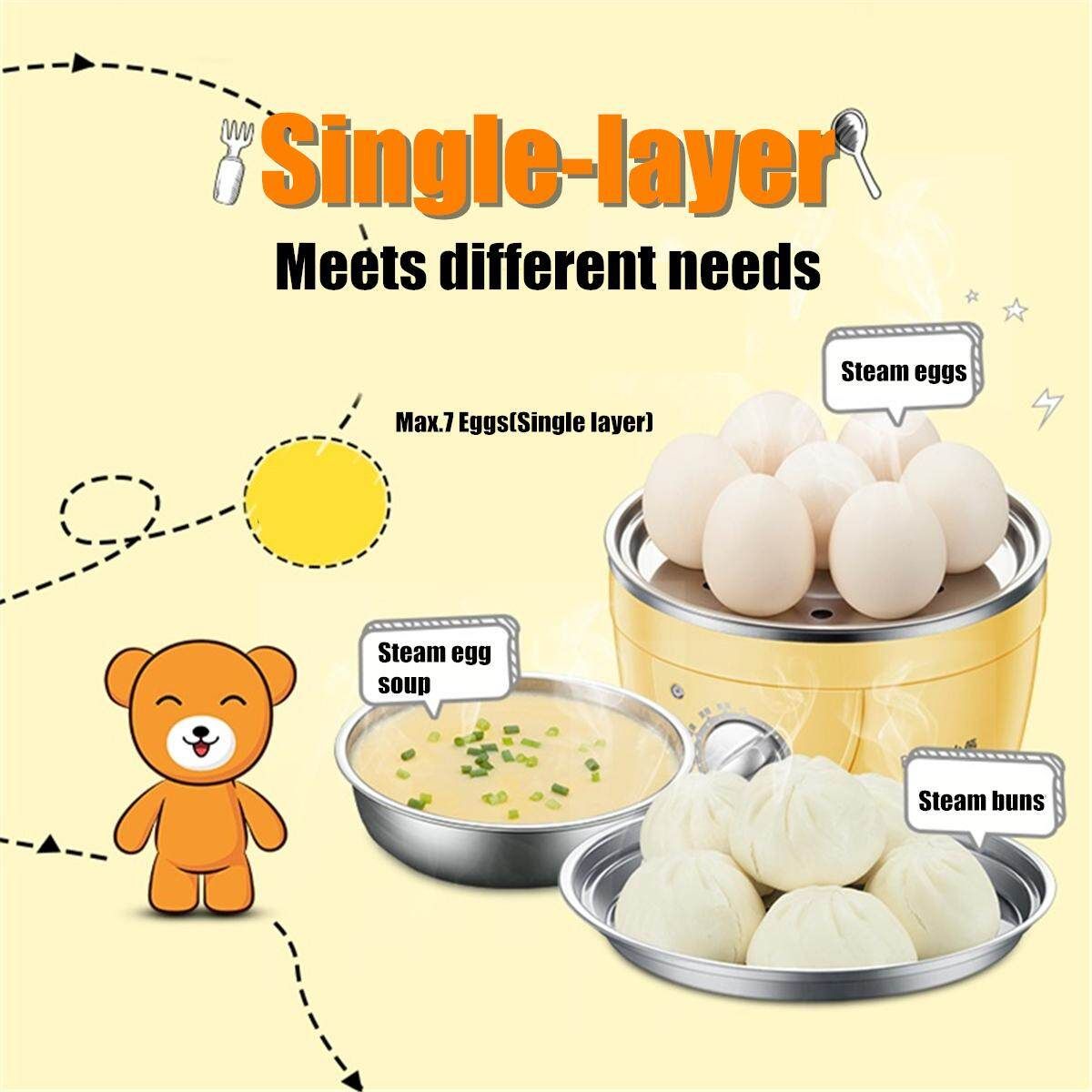14 Egg Stainless Steel Electric Auto Egg Boiler Steamer Breakfast Kitchen Cooker
