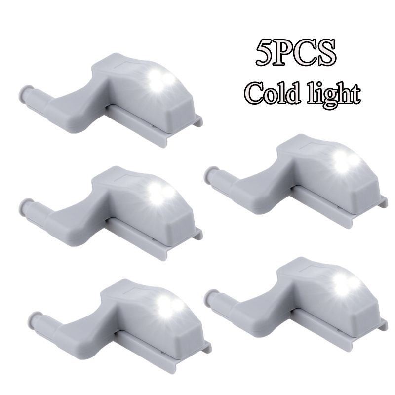 10pcs LED Cabinet Light Inner Hinge Lamp Under Wardrobe Cupboard Sensor Lights For Bedroom Kitchen Closet Night Lamp--Cold Light