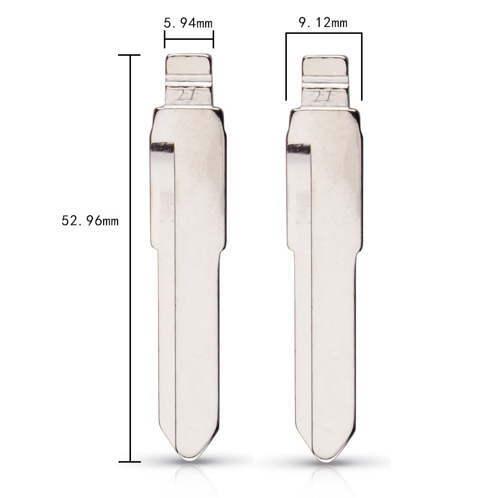 Keyyou Metal Blank Uncut Flip Kd Remote Key Blade