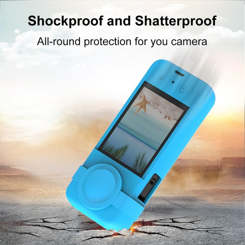 Panorama Camera Silicone Protective Case Cover with Lens Cap Shock-Proof Compatible with Insta360 X3 Camera Accessories