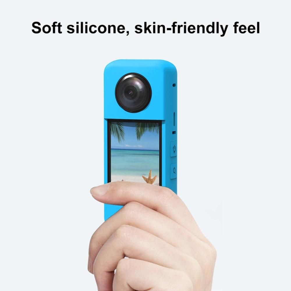 Panorama Camera Silicone Protective Case Cover with Lens Cap Shock-Proof Compatible with Insta360 X3 Camera Accessories